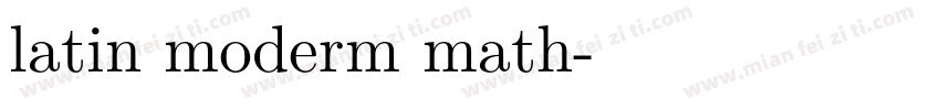 latin moderm math字体转换